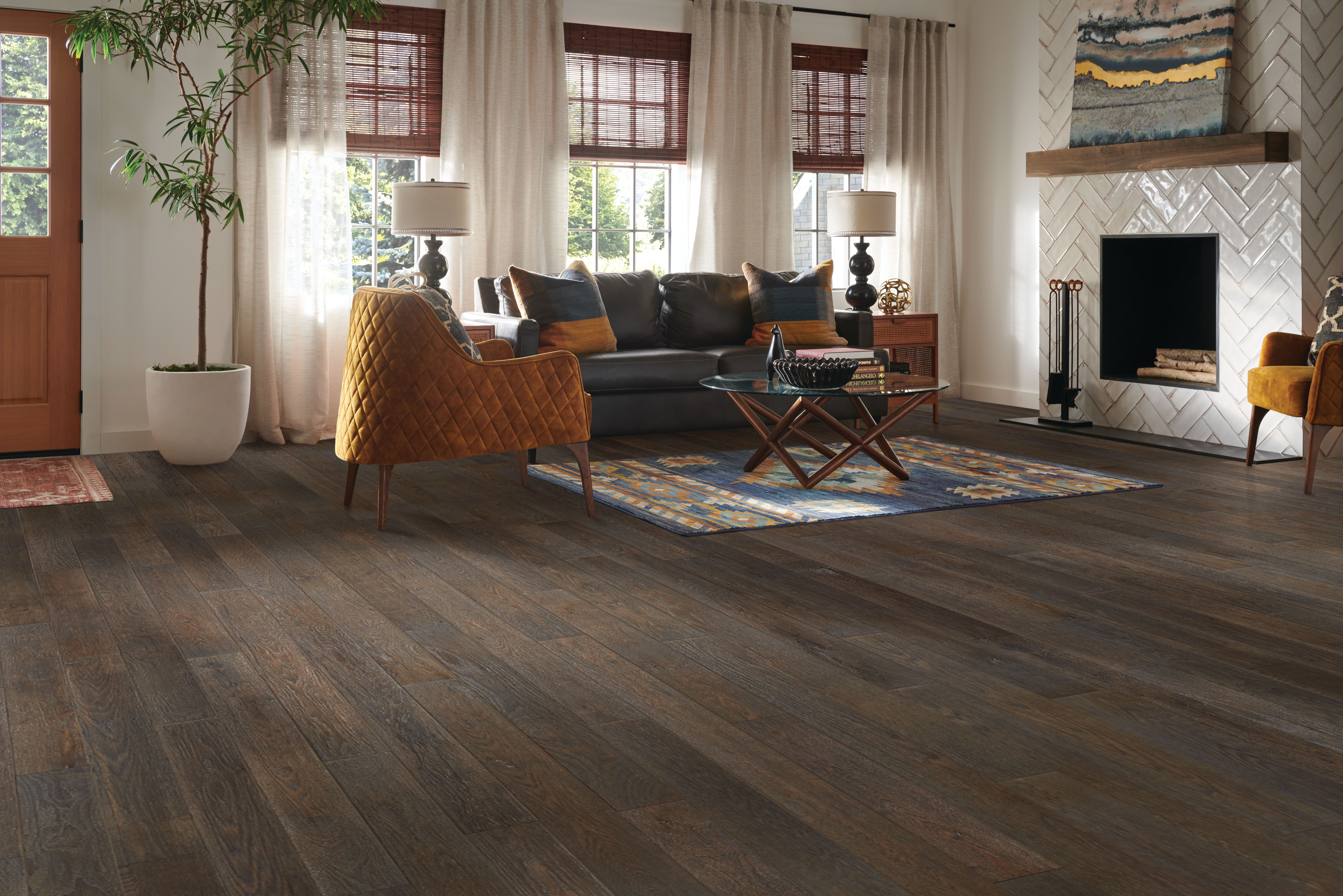 Hartco Appalachian Ridge - Cove Forest (Medium Gray) 5" wide 3/4" thick in White Oak