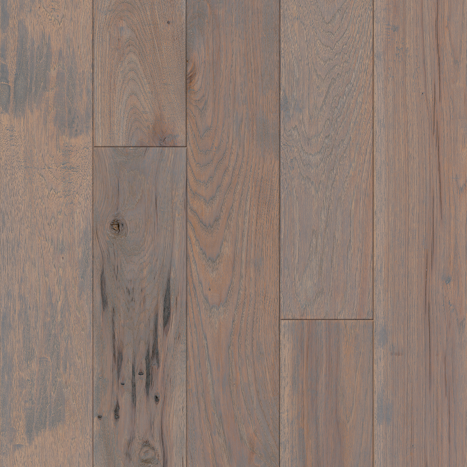 Hartco American Scrape - Ocean Mist (Medium Gray) 5" wide 3/4" thick in Hickory
