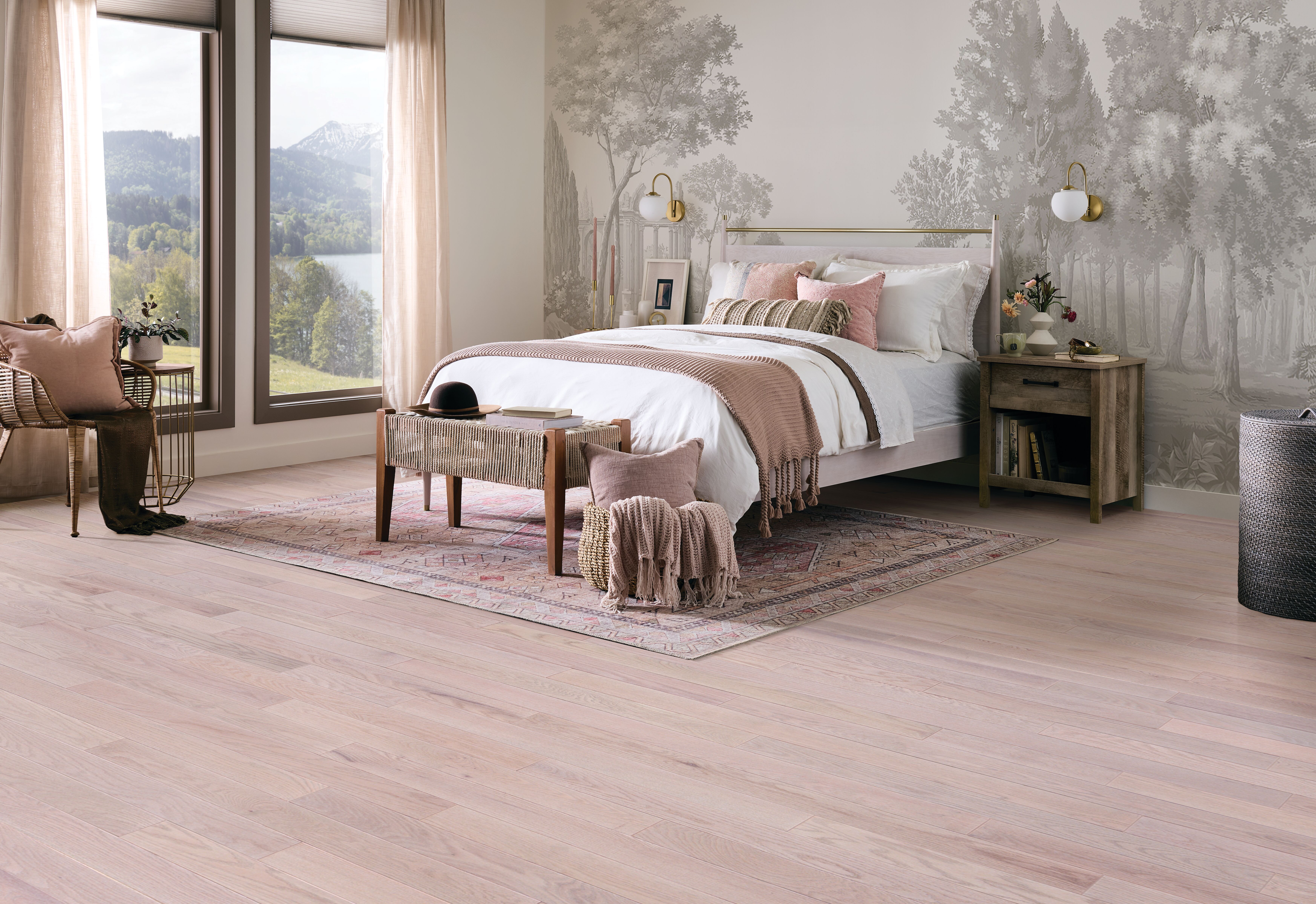 Hartco Nature Walk - Flawless Minimalism (White) 4" wide 3/4" thick in Red Oak