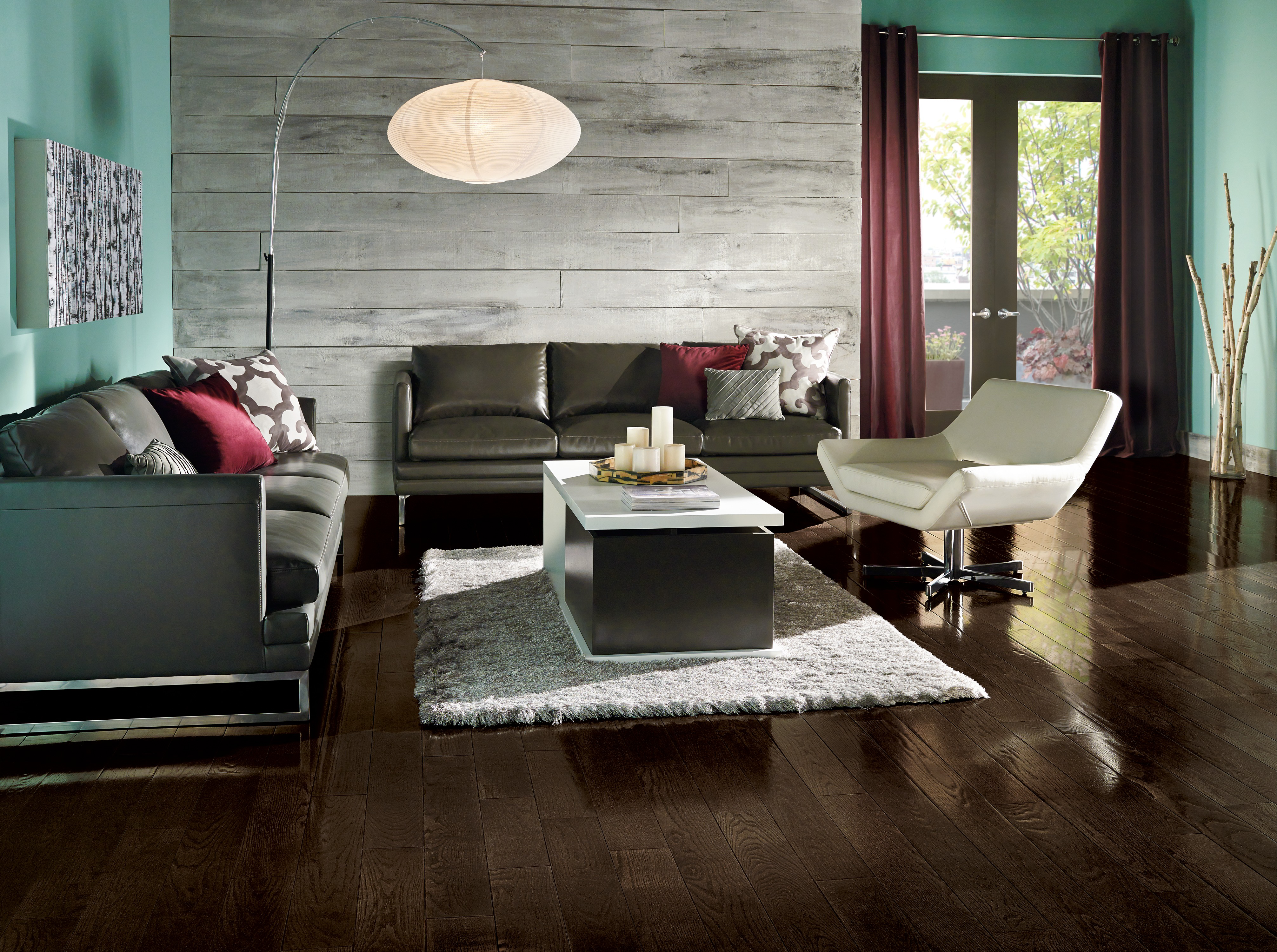 Hartco Prime Harvest - Blackened Brown (Dark Brown) 3-1/4" wide 3/4" thick in Red Oak