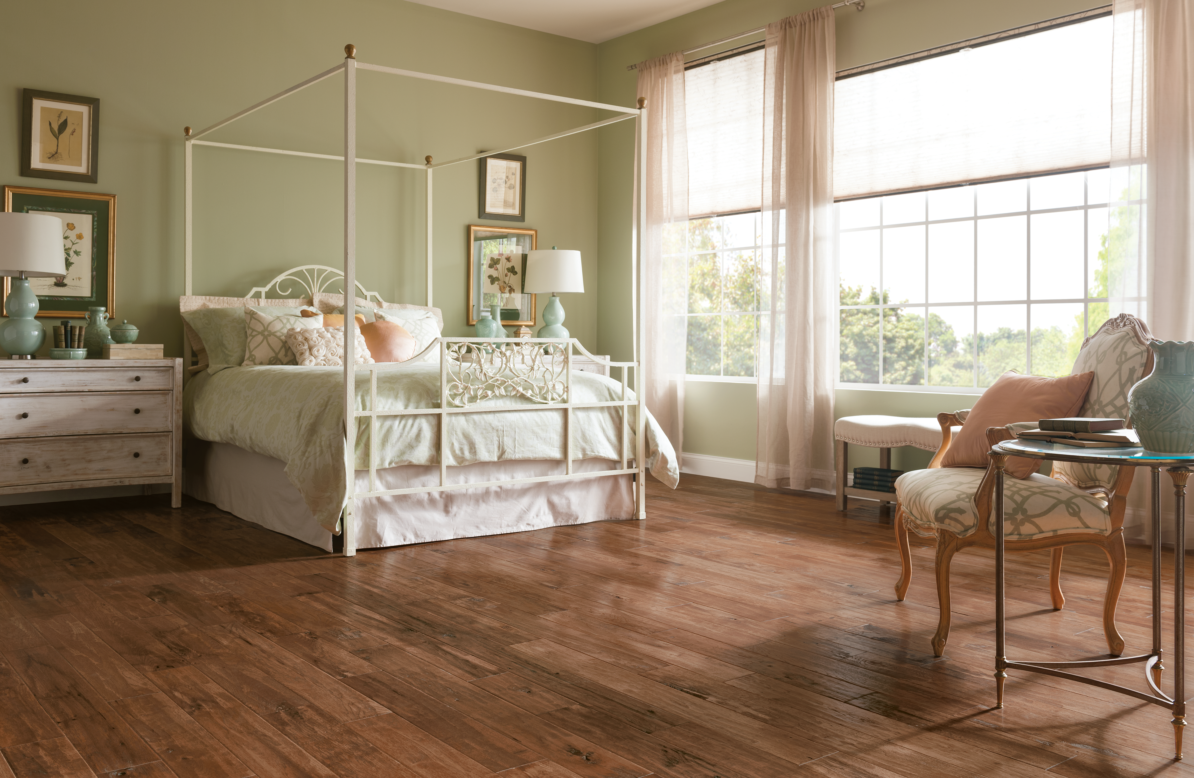 Hartco American Scrape - Clover Honey (Medium Brown) 5" wide 3/4" thick in Hickory