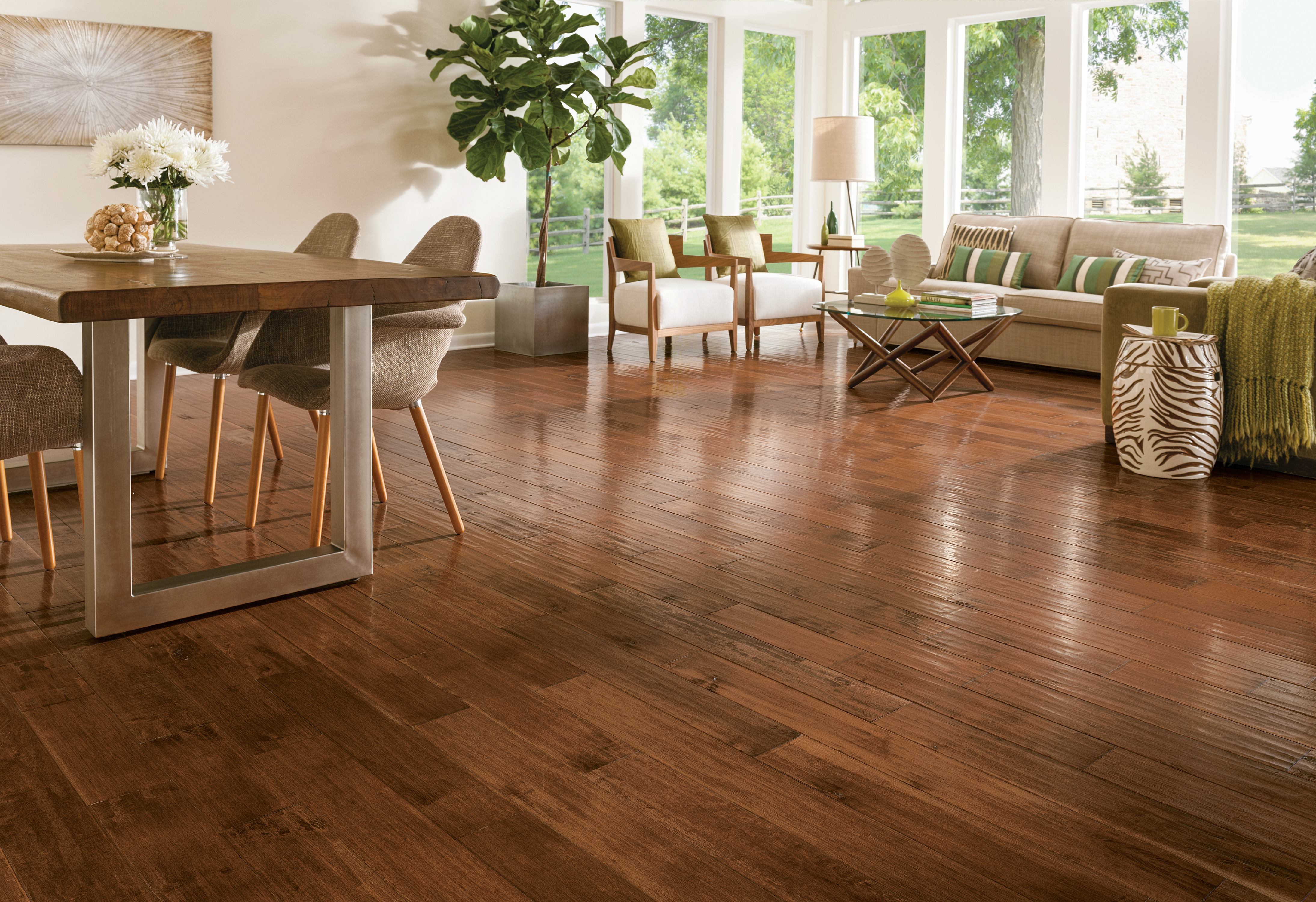 Hartco American Scrape - Seneca Trail (Medium Brown) 5" wide 3/4" thick in Maple